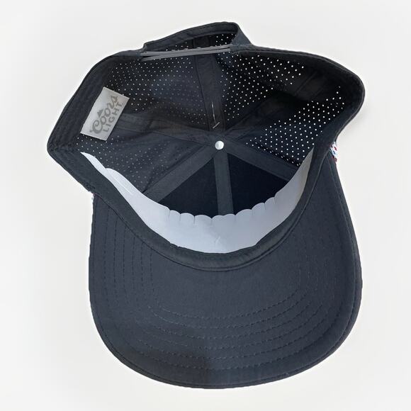 Authentic Coors Light Embroidered 19th Hole Snapback Vented Rope Golf Hat Gray - Picture 6 of 9